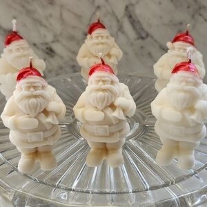 Santa Claus Holiday Candle Ornaments